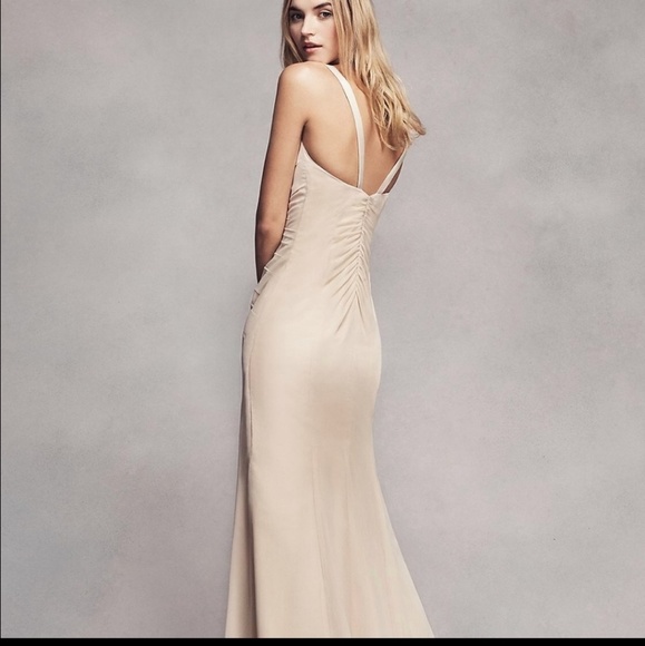 Vera Wang Size 0 Bridesmaid Prom Gown Blush Dress - Picture 7 of 7